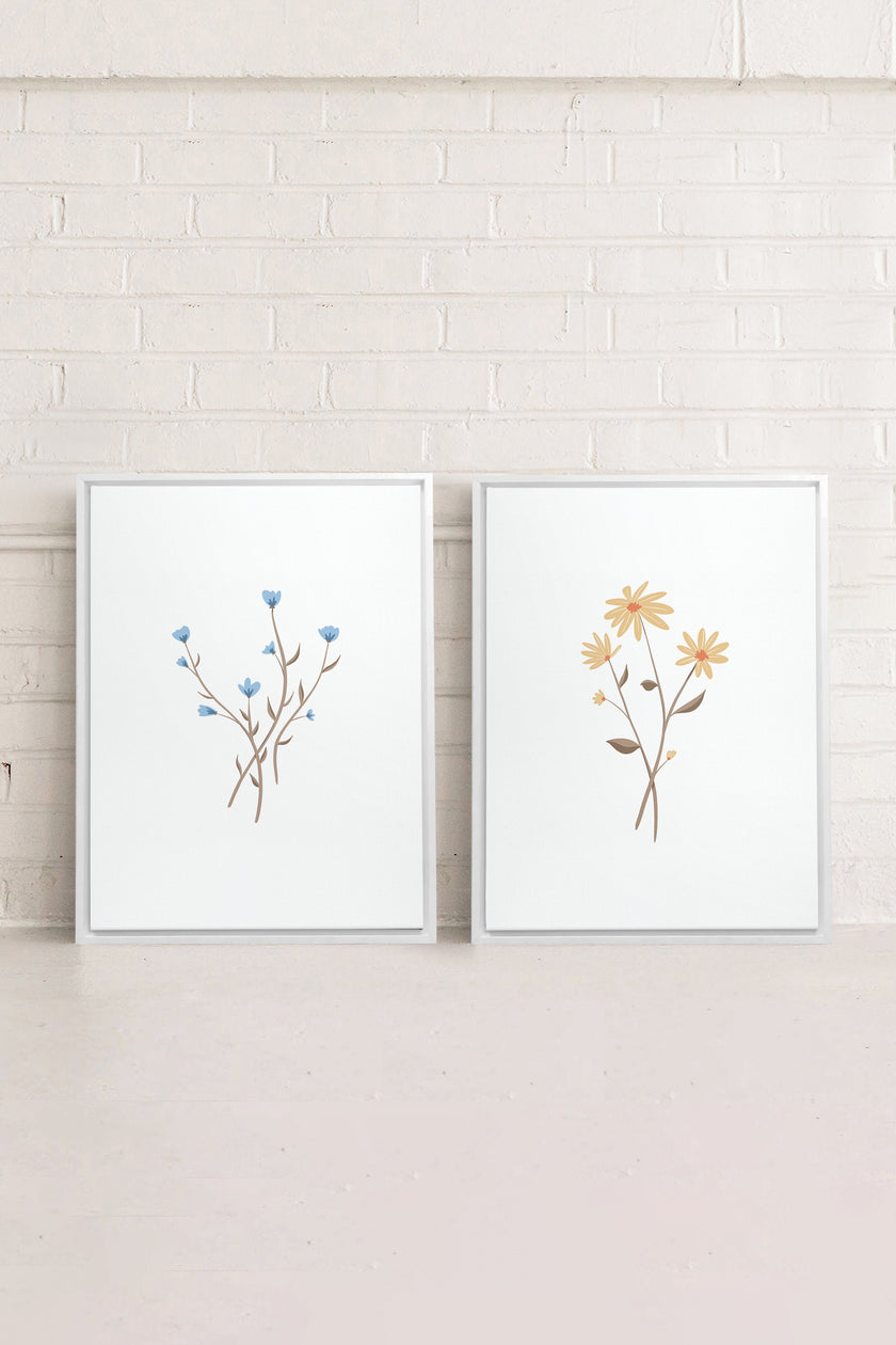 BOUQUET RUSTIQUE (2 Oeuvres sur toile étirée)