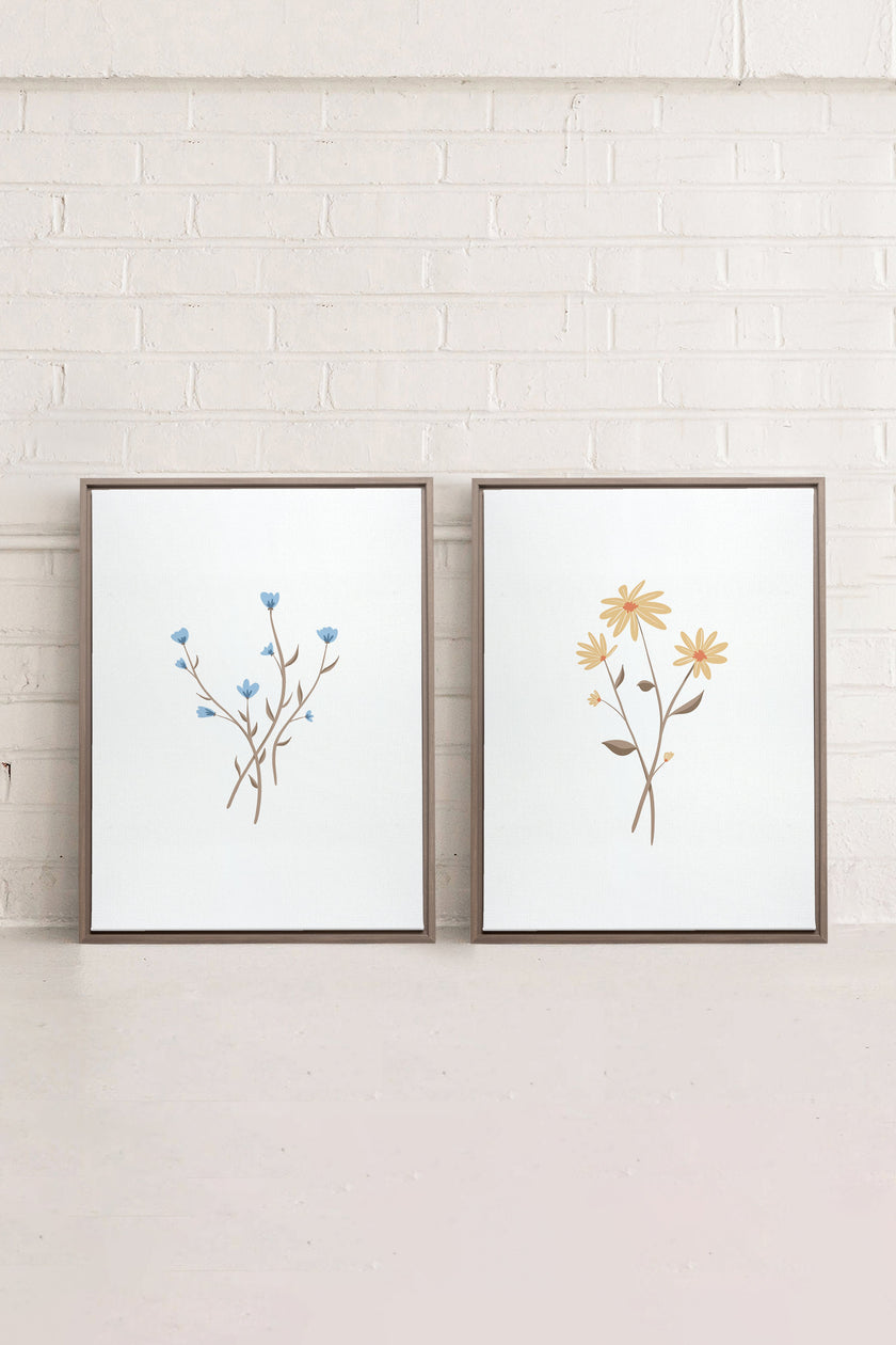 BOUQUET RUSTIQUE (2 Oeuvres sur toile étirée)