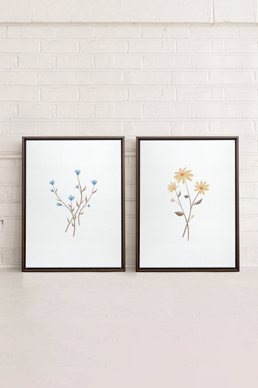 BOUQUET RUSTIQUE (2 Oeuvres sur toile étirée)