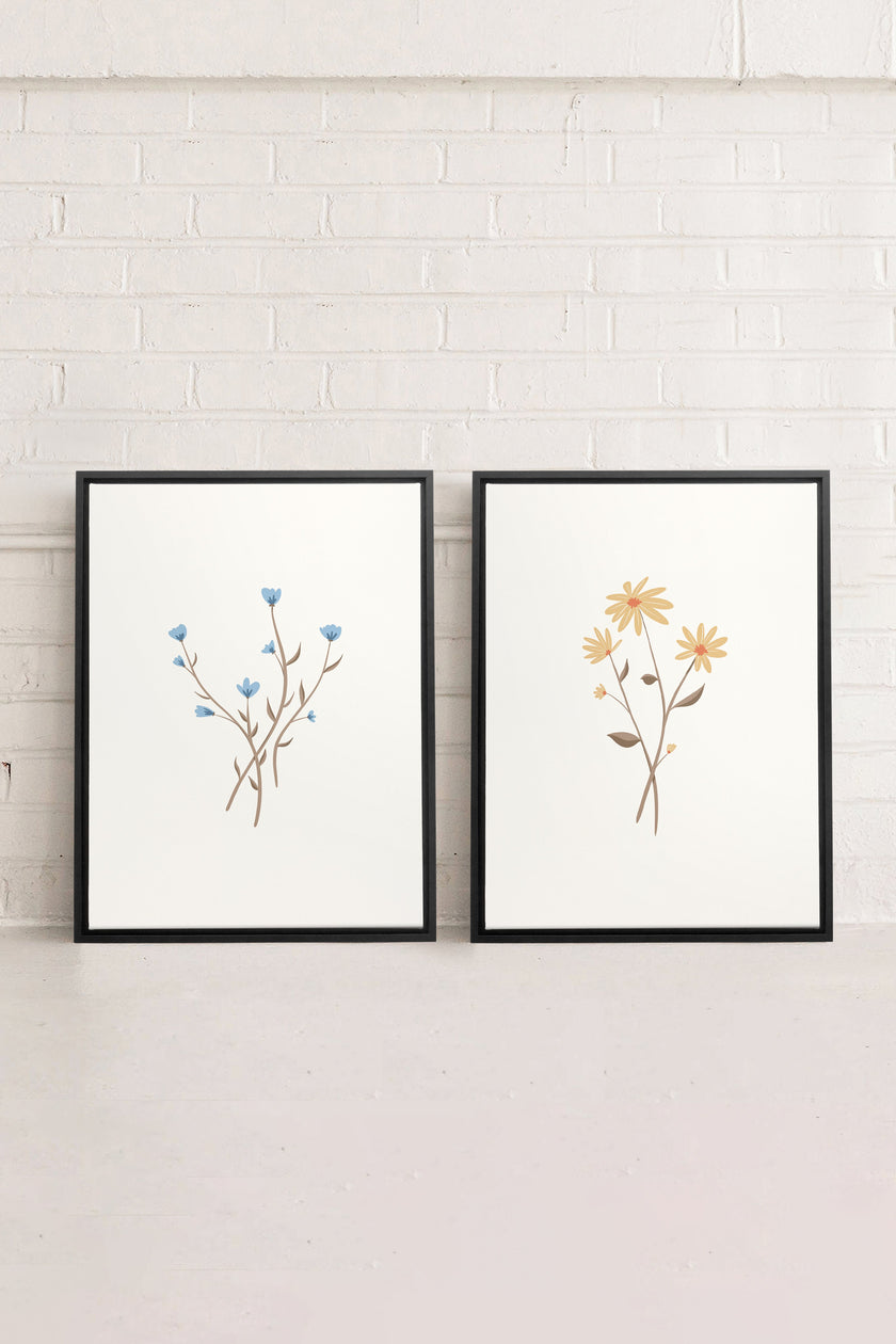 BOUQUET RUSTIQUE (2 Oeuvres sur toile étirée)
