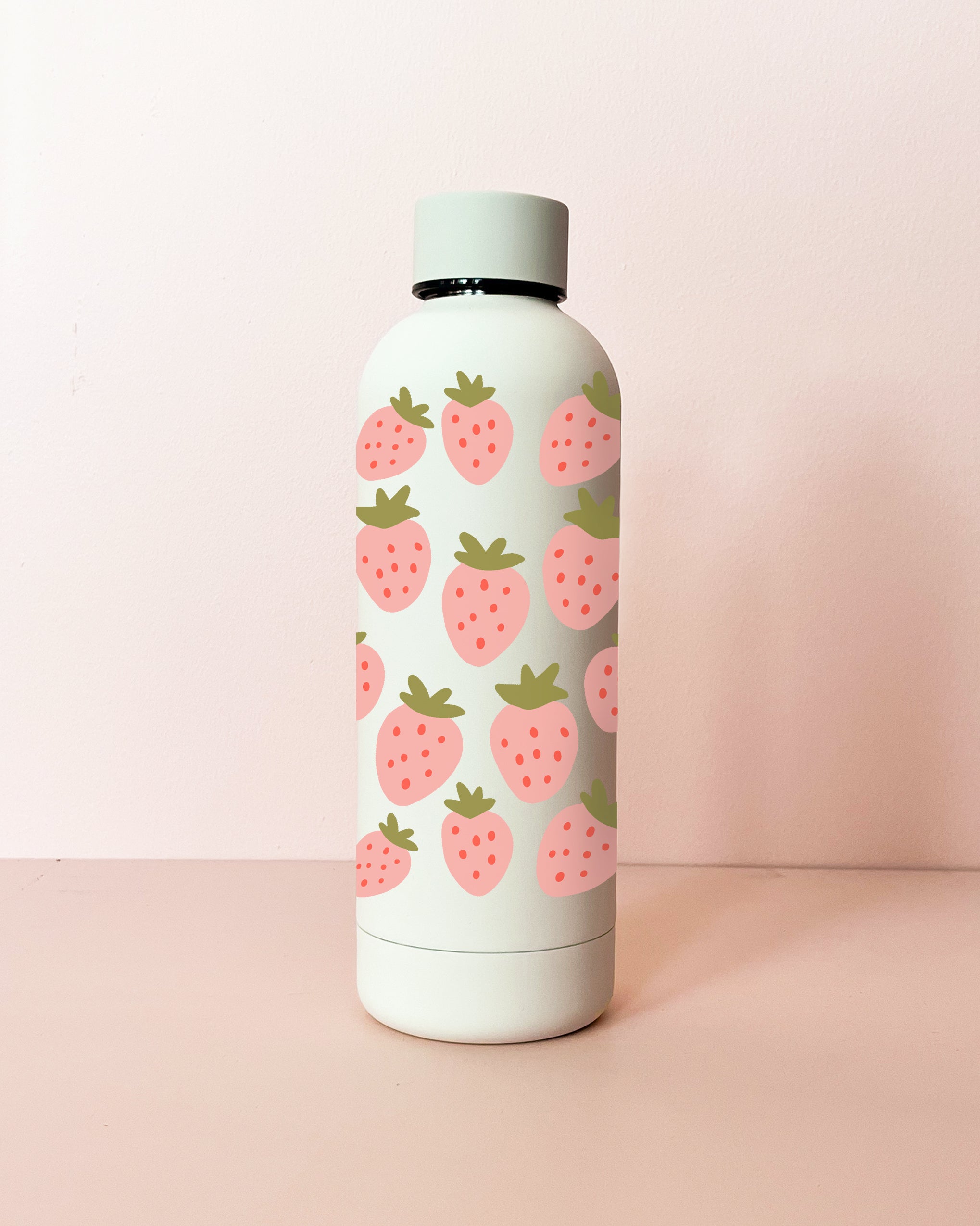 Bouteille en acier inox 17oz - crème Champ de fraises