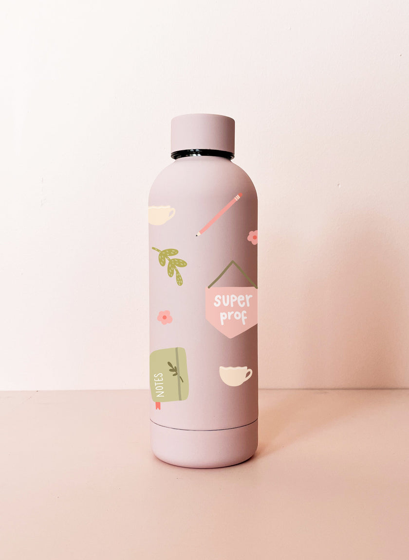 Bouteille isotherme 17oz - rose pâle Enseignante d'exception