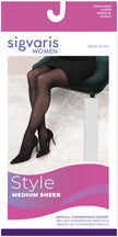 Sigvaris Women's Style Medium Sheer Thigh-High 20-30mmHg Women's Closed Toe