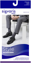 Sigvaris Men's Style Microfiber Calf 30-40mmHg Men's Closed Toe