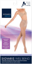 Sigvaris Women's Sheer Fashion Pantyhose 15-20mmHg Closed