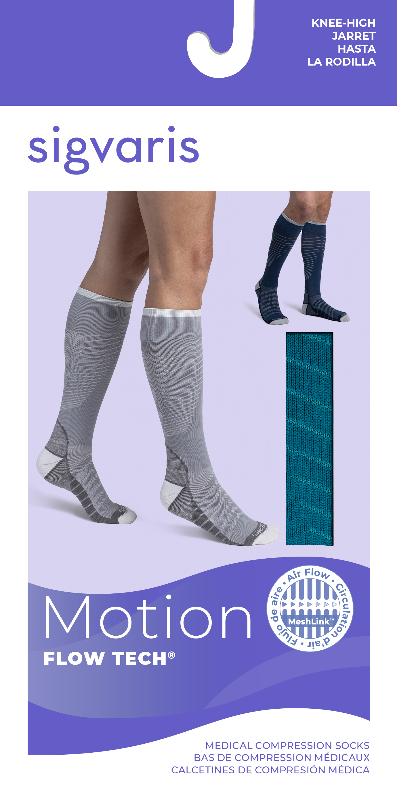 Sigvaris Women's Motion Flow Tech Calf 20-30mmHg Closed