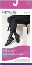 Sigvaris Women's Style Microfiber Patterns Calf 20-30mmHg Women's Closed Toe