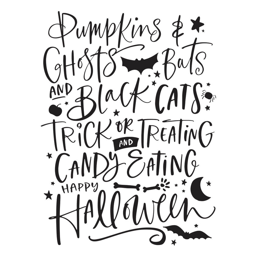 Pumpkins & Ghosts Background Press Plates from the Betterpress Halloween Collection