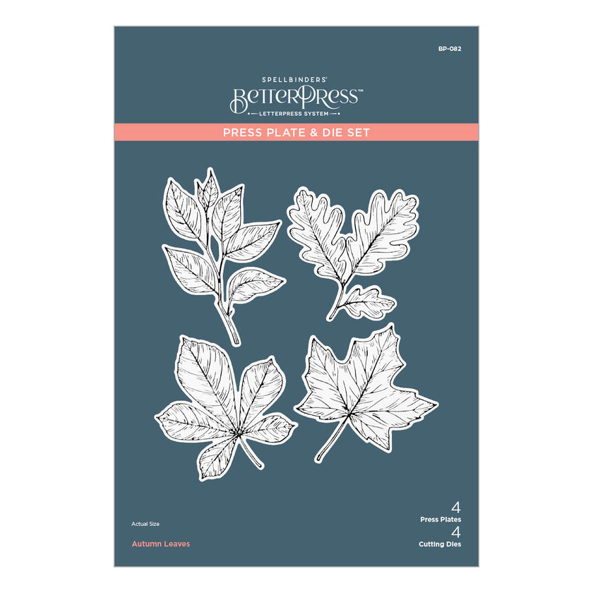 Autumn Leaves Press Plate & Die Set from the BetterPress Autumn Collection