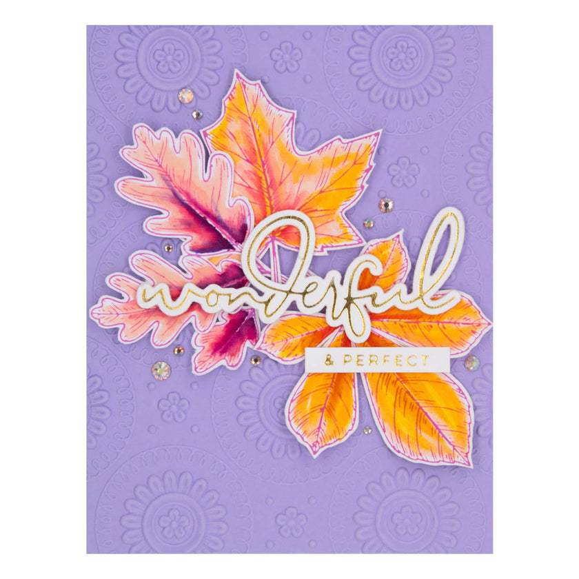 Autumn Leaves Press Plate & Die Set from the BetterPress Autumn Collection