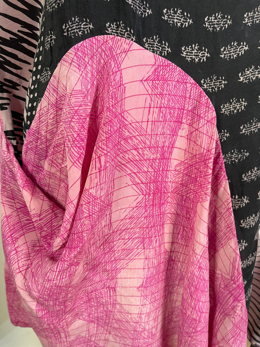 PRC6051 Avatar Pure Silk Self Pocket Tunic Dress