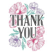 Thank You Blooms Registration Press Plates from the BetterPress Place & Press Registration Collection
