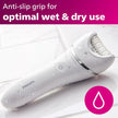 PHILIPS BRE700/04 Rechargeable Epilator Series 8000 for Women, with 3 Accessories