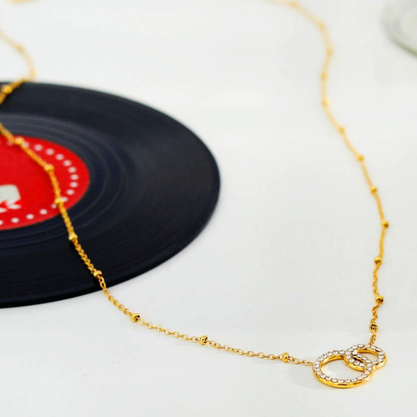 Collier en or avec pavé de zircons BRIAR