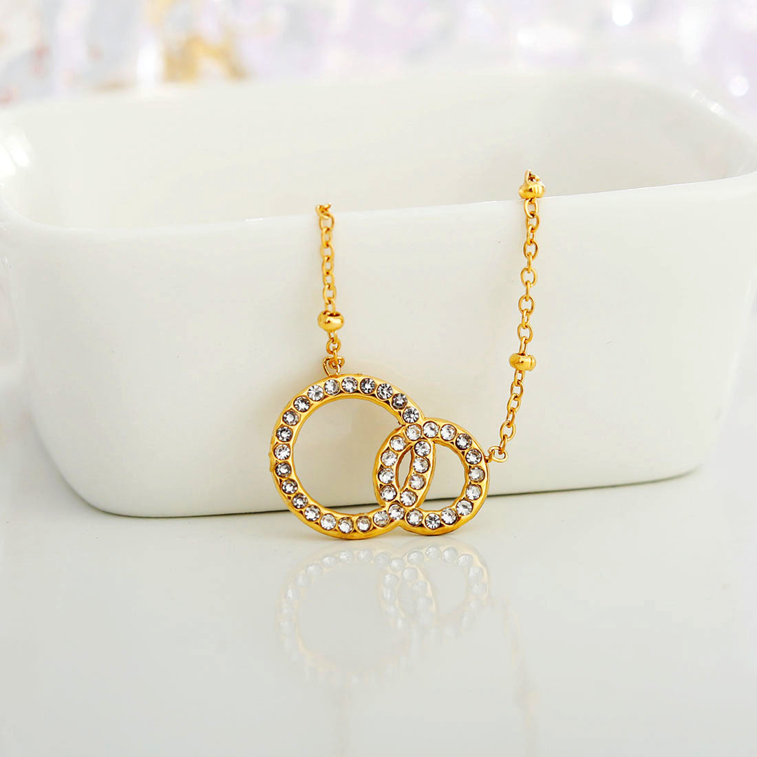 Collier en or avec pavé de zircons BRIAR