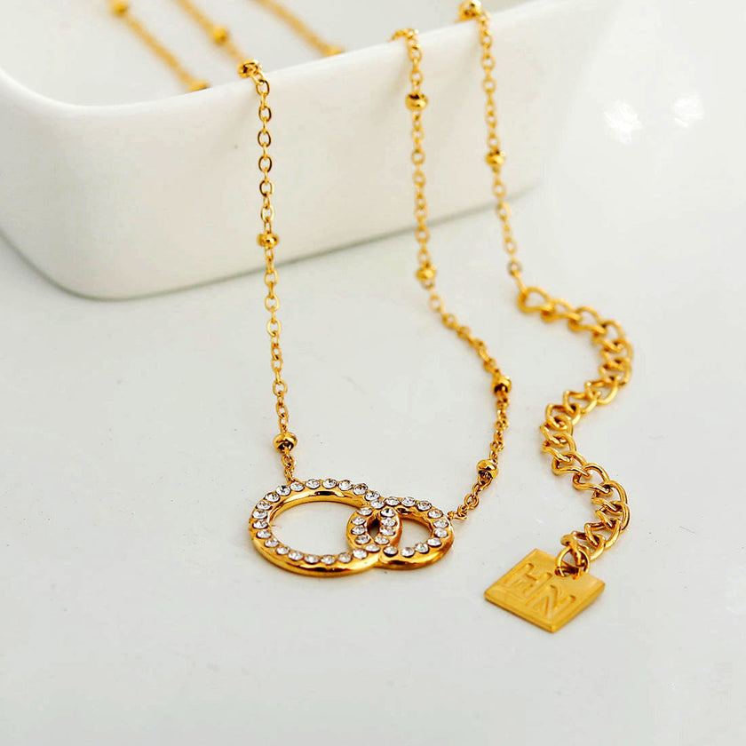 Collier en or avec pavé de zircons BRIAR