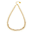 BRONTE : Collier à 2 chaînes superposées avec chaîne minimaliste à maillons plats et chaîne à crochet décorative.