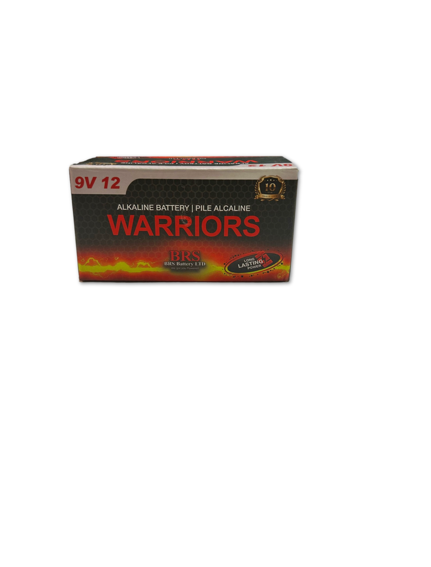 BRS 9V Alkaline Batteries — 12‑Pack (BRS6LR619V)