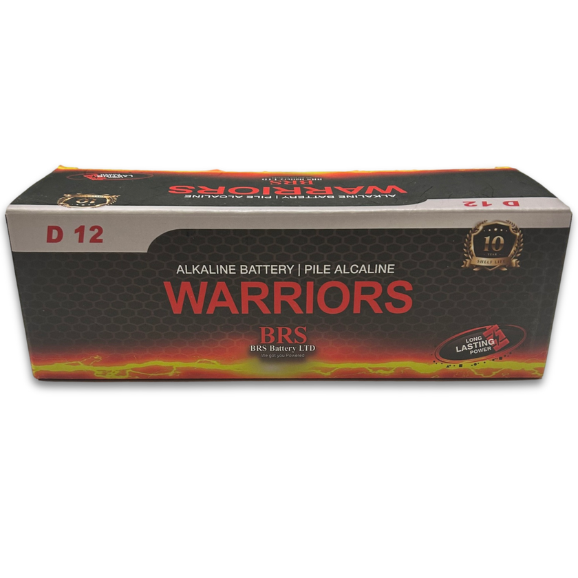 BRS D Alkaline Batteries — 12‑Pack (BRSLR20D)