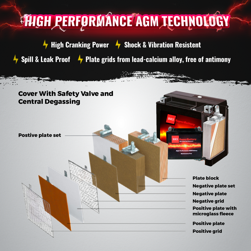 BRS24HL-BS 30 Day Warranty Battery & Smart Charger / Maintainer Combo Bundle Kit