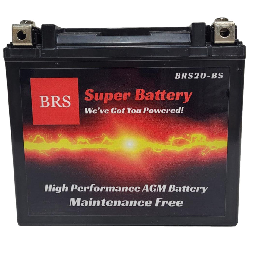 High Performance BRS20-BS 12v Sealed AGM PowerSport 2 Year Warranty
