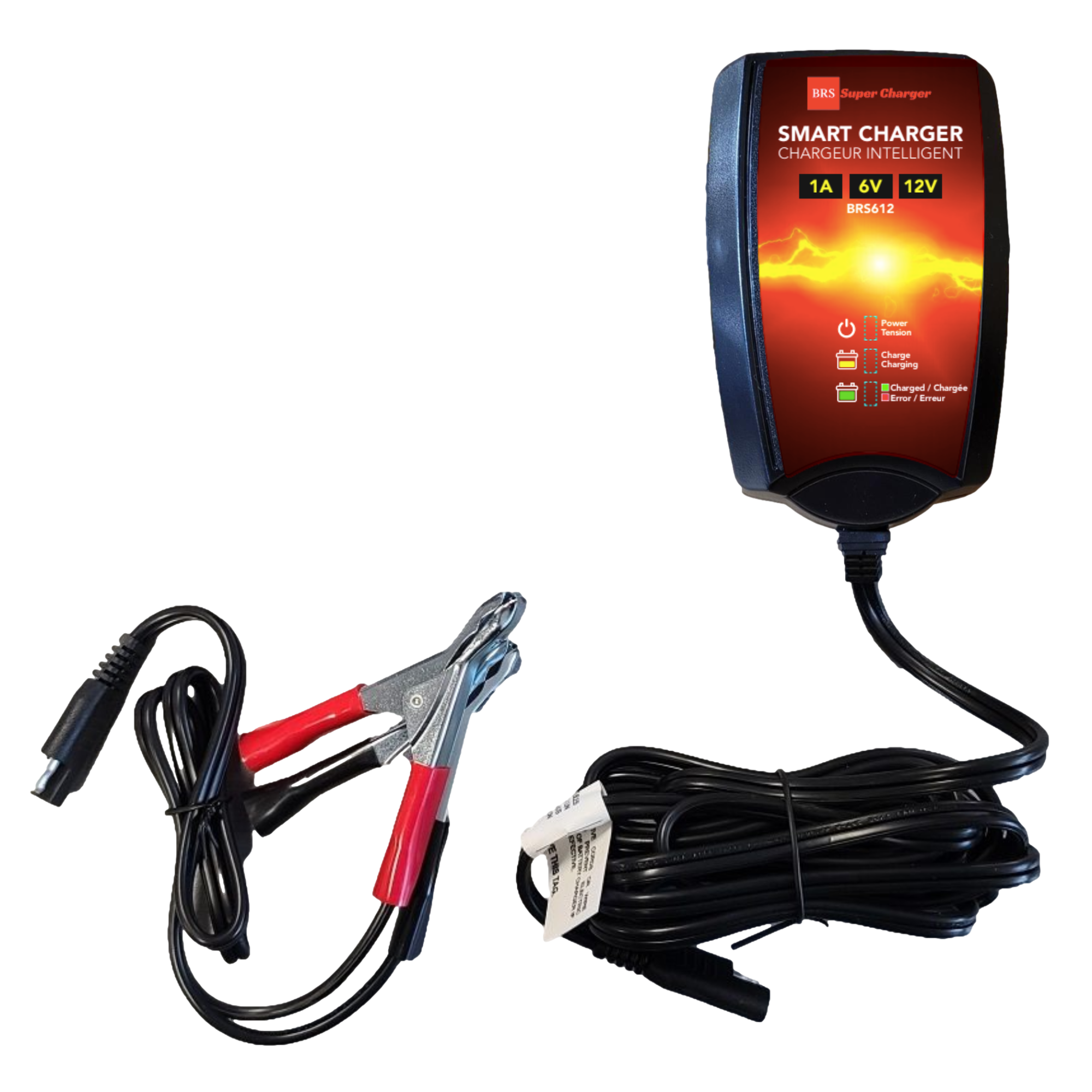 High Performance BRS12-BS 2 Year Warranty & Smart Charger / Maintainer Combo Bundle Kit 12v Sealed AGM PowerSports Battery