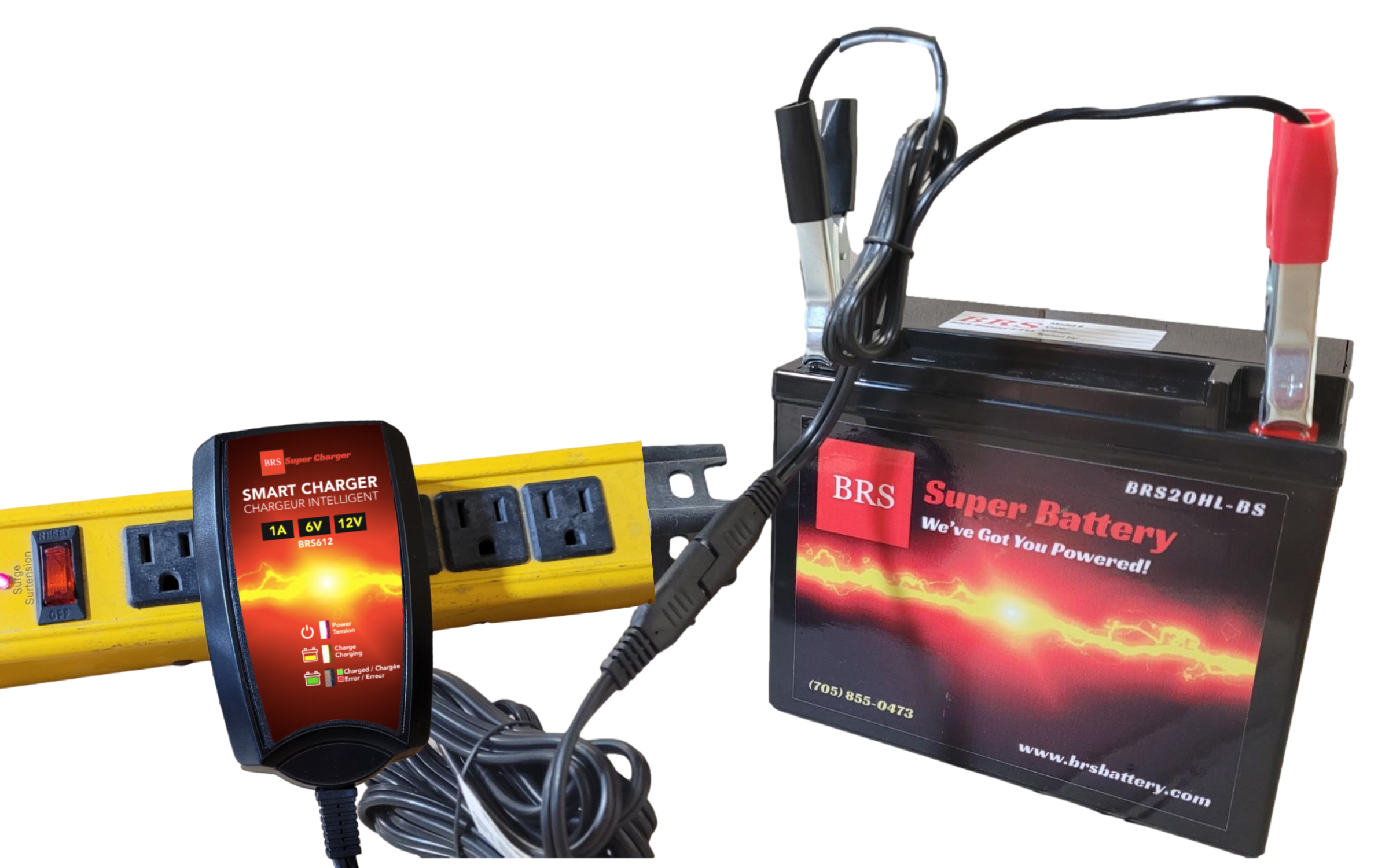 BRS24HL-BS 30 Day Warranty Battery & Smart Charger / Maintainer Combo Bundle Kit