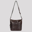 Greenwood Leather Shoulder Bag with 2 Zip Pockets