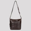 Greenwood Leather Shoulder Bag with 2 Zip Pockets