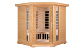 Blisspod, Vienna, Corner Spacious Far Infrared Sauna Canadian Hemlock Ultra Low EMF, 12 Heaters, 4-5 Persons