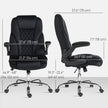 Hayden Executive Fabric Office Chair with Flip-up Armrest-Black