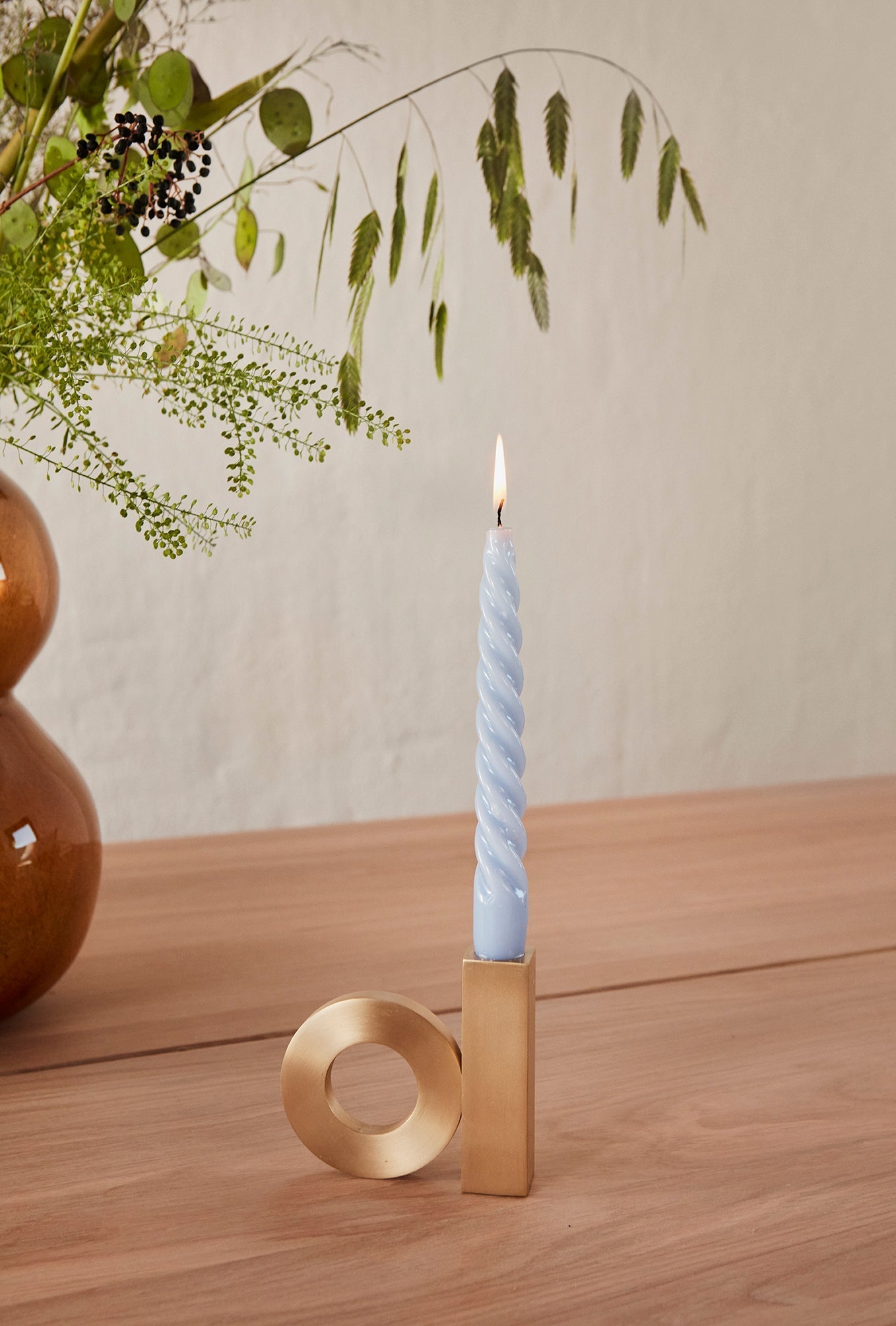Baari Candleholder - Solid Brass - Brushed Brass