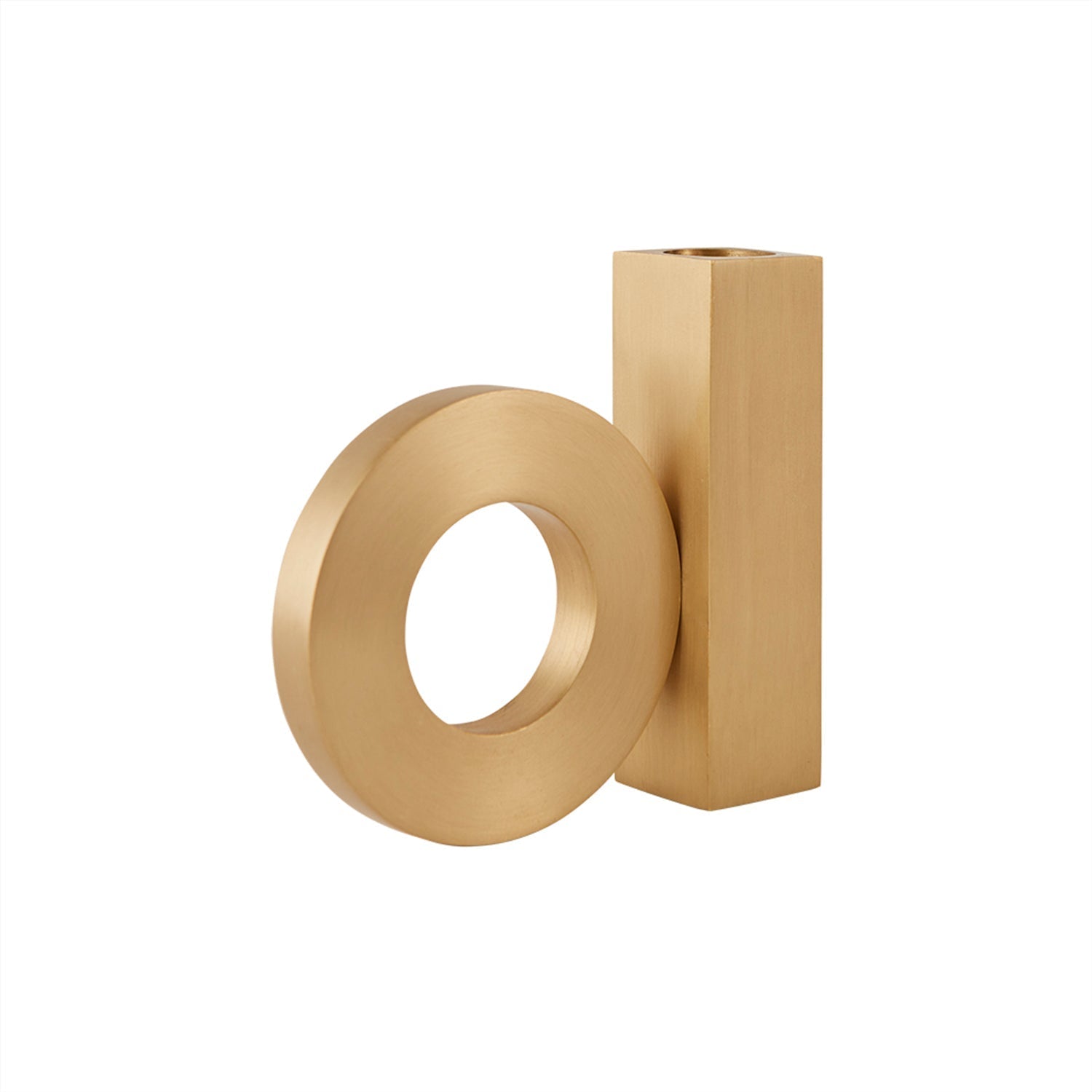 Baari Candleholder - Solid Brass - Brushed Brass