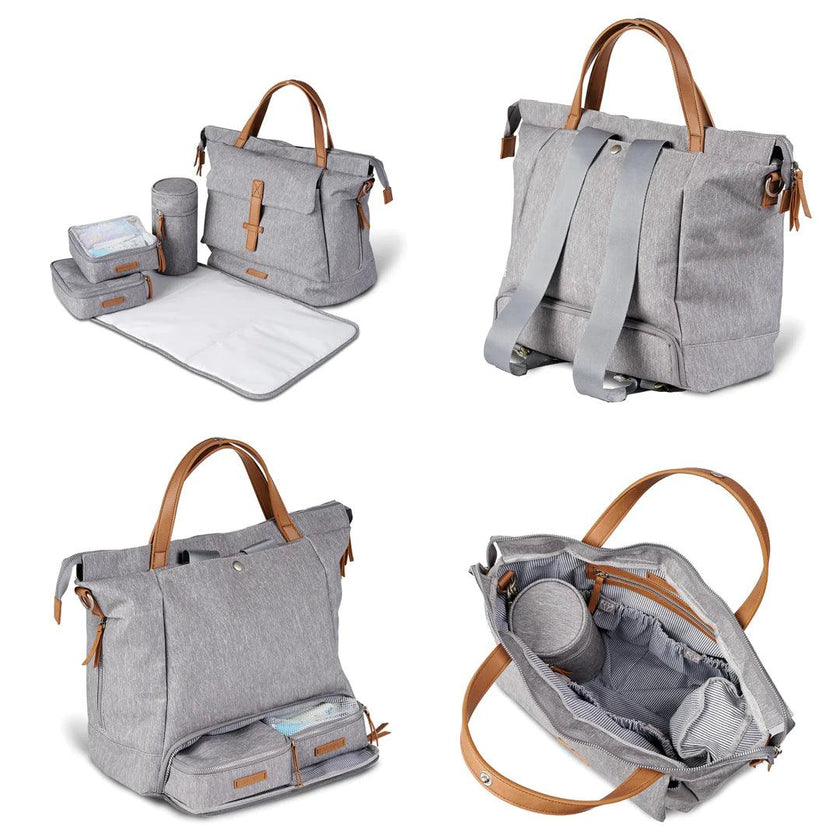 Bababing - Erin : Sac à langer dos - Gris chiné