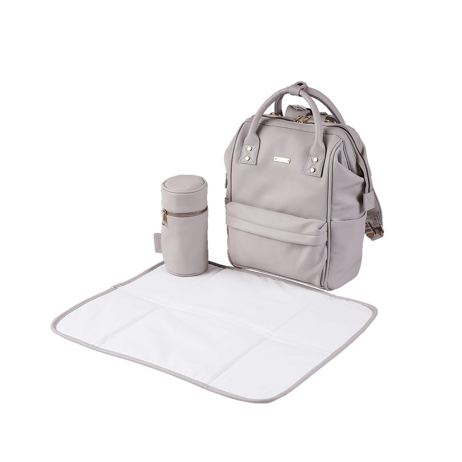 Bababing - Mani : Sac à langer dos - Gris rosé