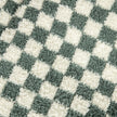 Baby's Breath & Forest Green Check Print Throw