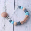 Baby's Wood Silicone Beads Pacifier Clip