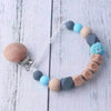 Baby's Wood Silicone Beads Pacifier Clip
