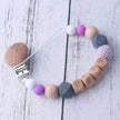 Baby's Wood Silicone Beads Pacifier Clip