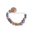 Baby's Wood Silicone Beads Pacifier Clip