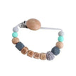 Baby's Wood Silicone Beads Pacifier Clip