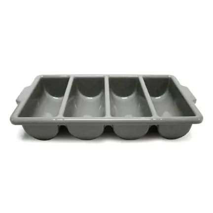 Bac de rangement pour ustensiles, gris, 4 compartiment