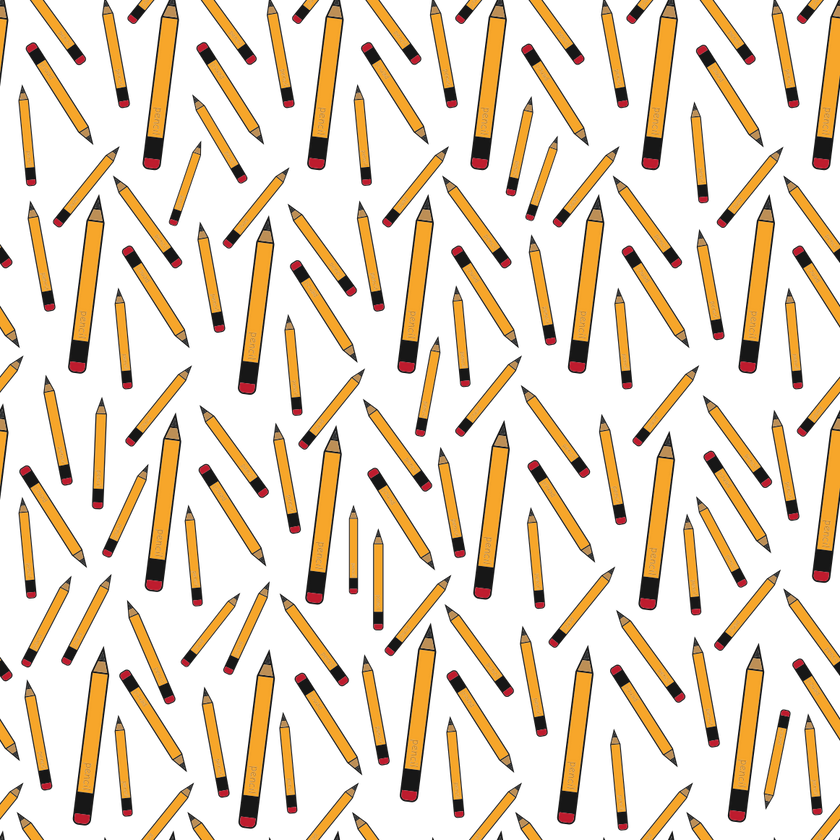 Back to School - Pencils Print Adhesive Vinyl