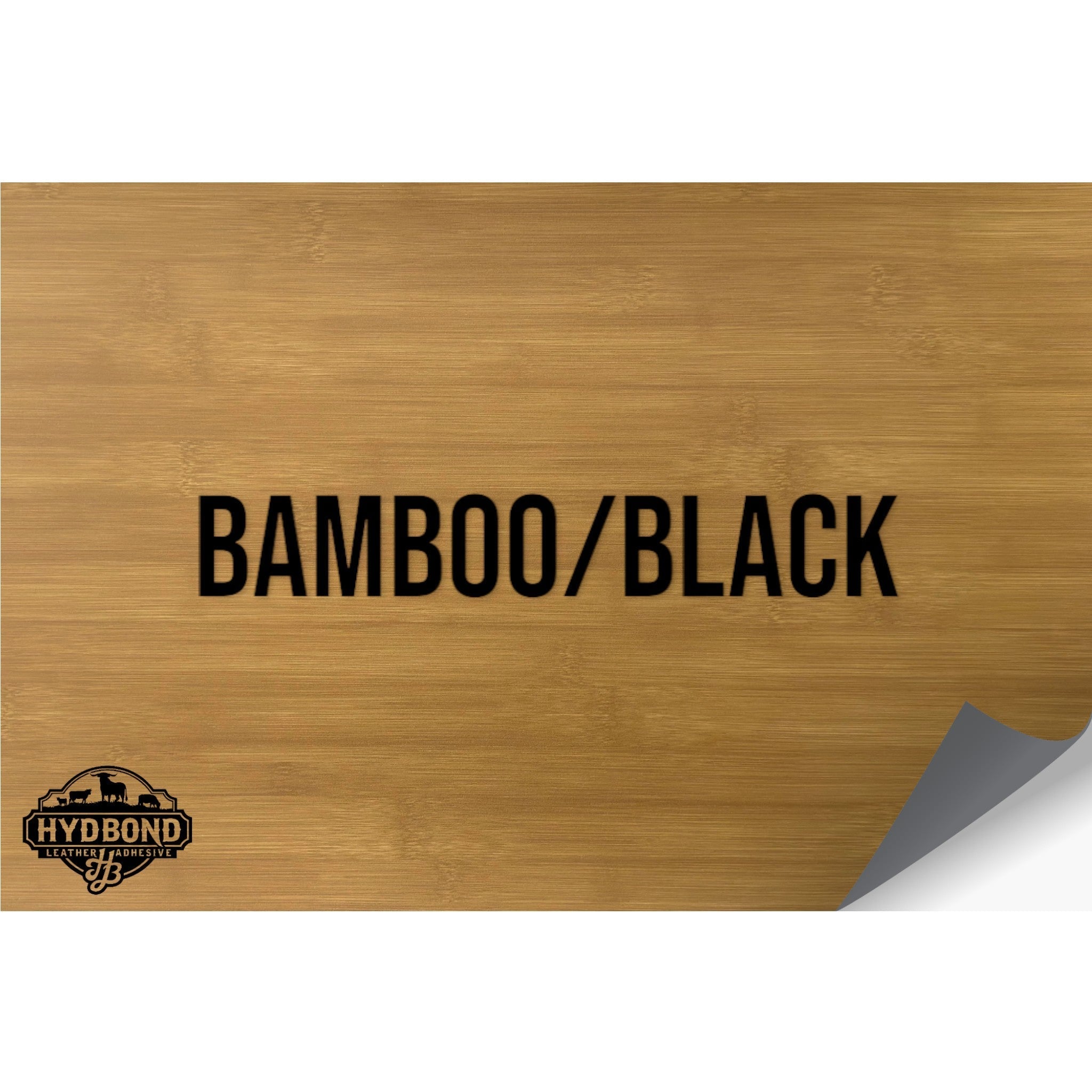 NO ADHESIVE BAMBOO/BLACK LEATHERETTE SHEET (12