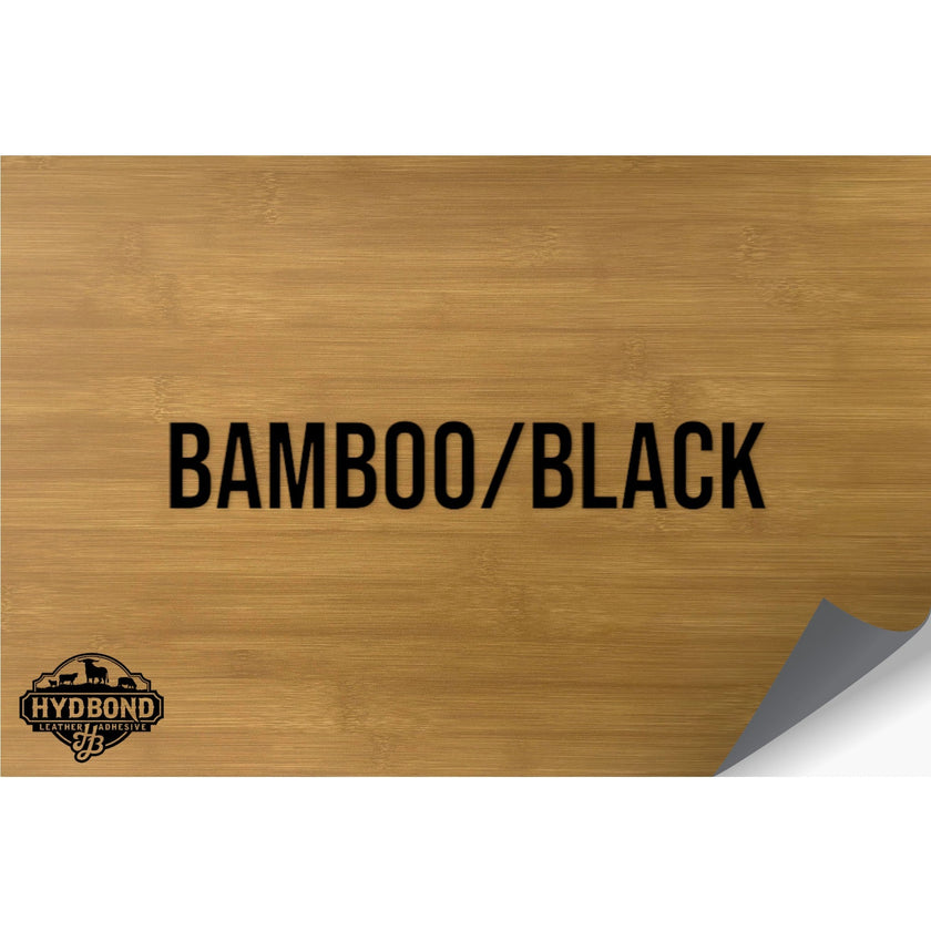 NO ADHESIVE BAMBOO/BLACK LEATHERETTE SHEET (12