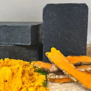 ALL NATURAL BAMBOO CHARCOAL TURMERIC FACE & BODY BAR