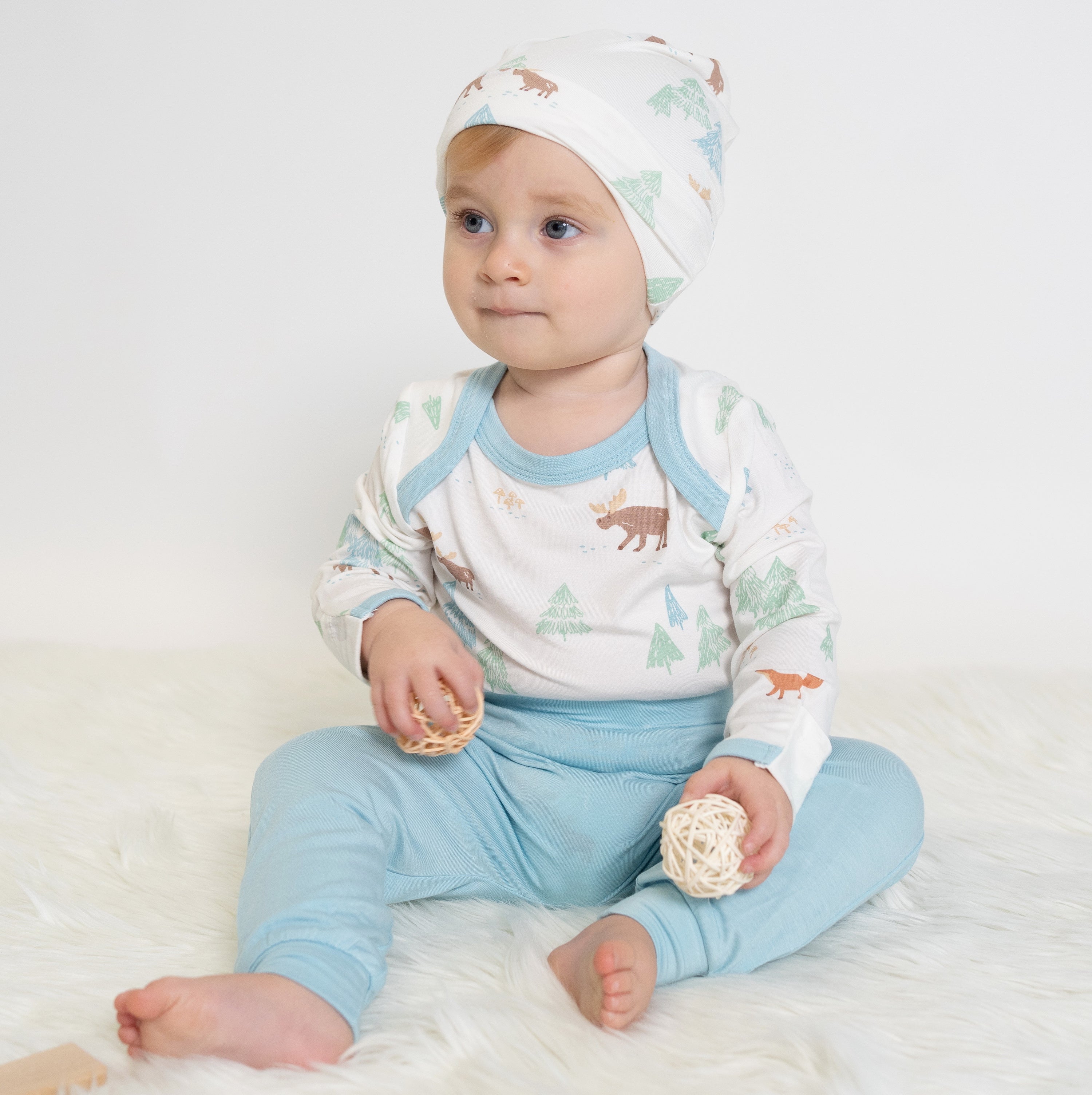 Bamboo Knot Hat (Moose Woods Print)