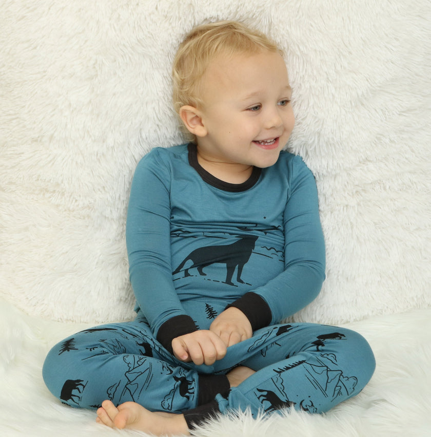 Pyjama en bambou à manches longues (motif 