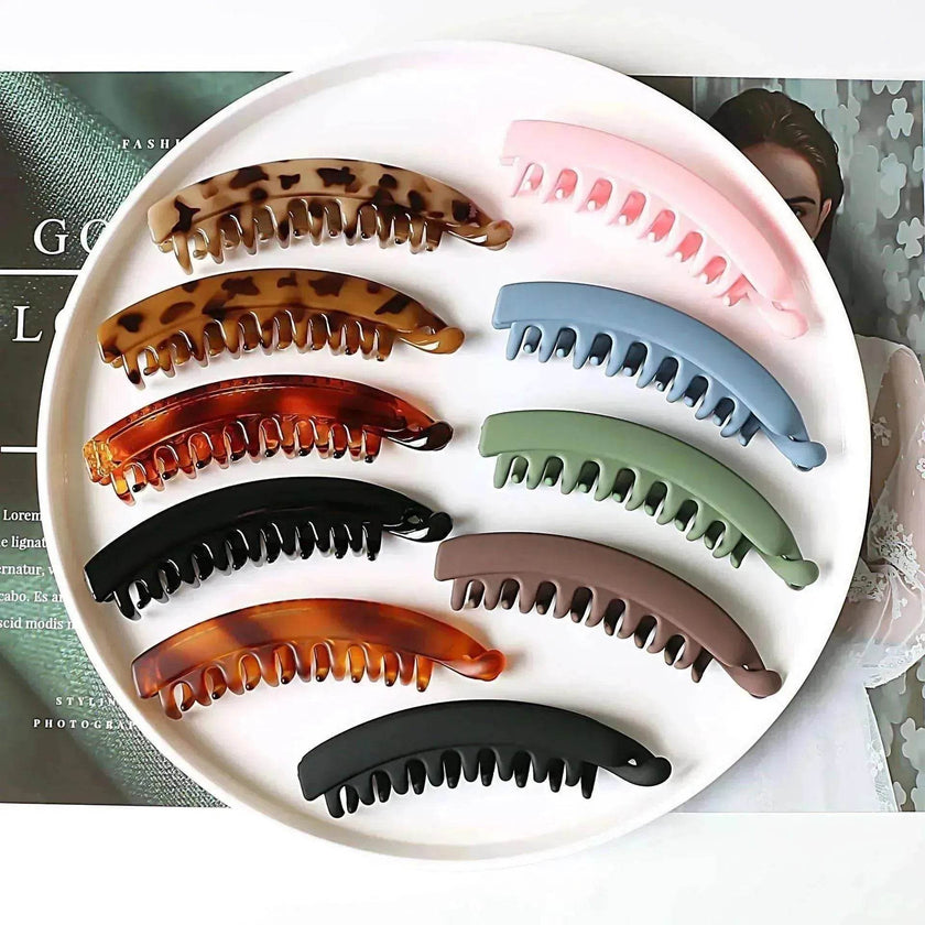 Banana Hair Claw Clips for Women – Matte Strong Hold