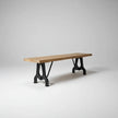 Banc en bois de manguier YORK avec pied en fonte noir